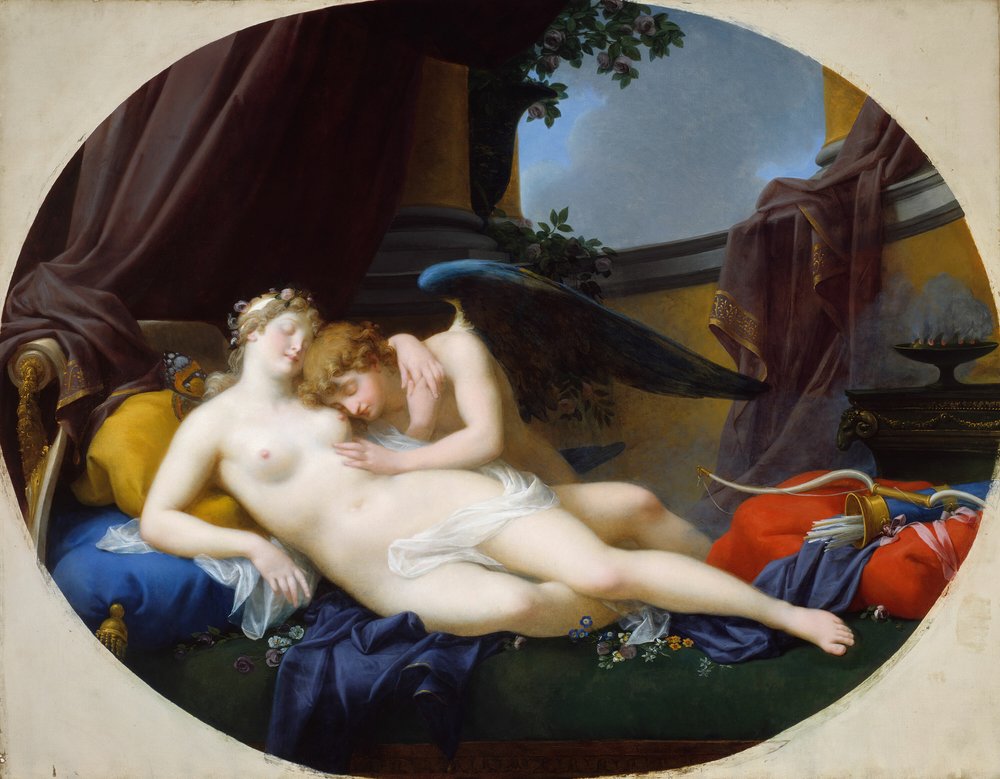 Cupido y Psique, 1828 de Jean-Baptiste Regnault