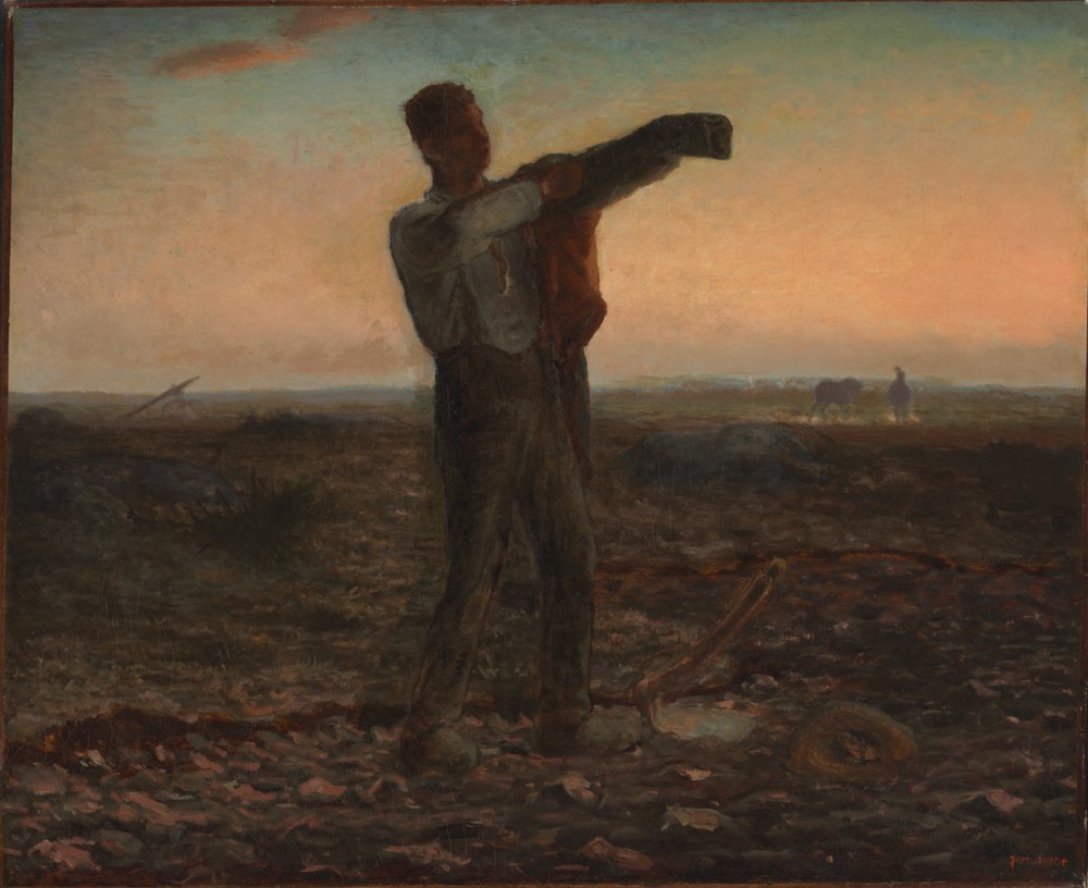 El fin del día, efecto de la tarde de Jean-Francois Millet