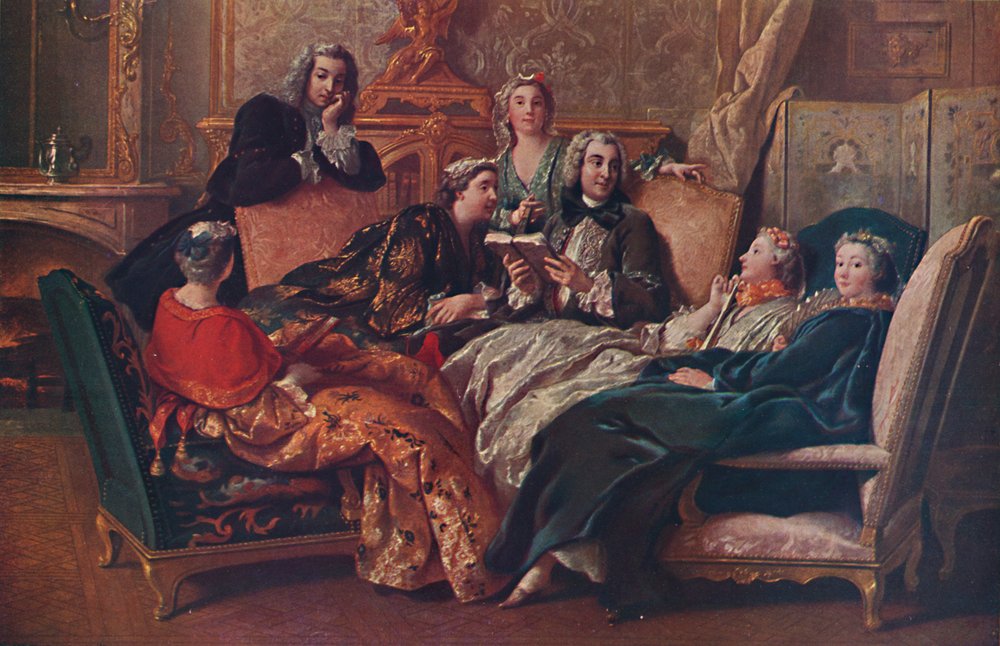 La lectura de Molière, 1728 de Jean-François de Troy
