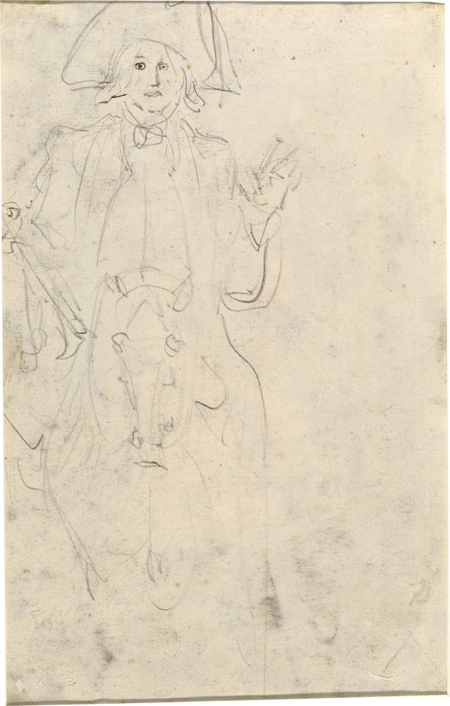 Hombre a caballo [verso] de Jean-Honore Fragonard