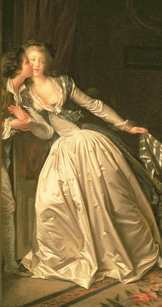 El beso robado, hacia 1788 (detalle de 37519) de Jean-Honore Fragonard