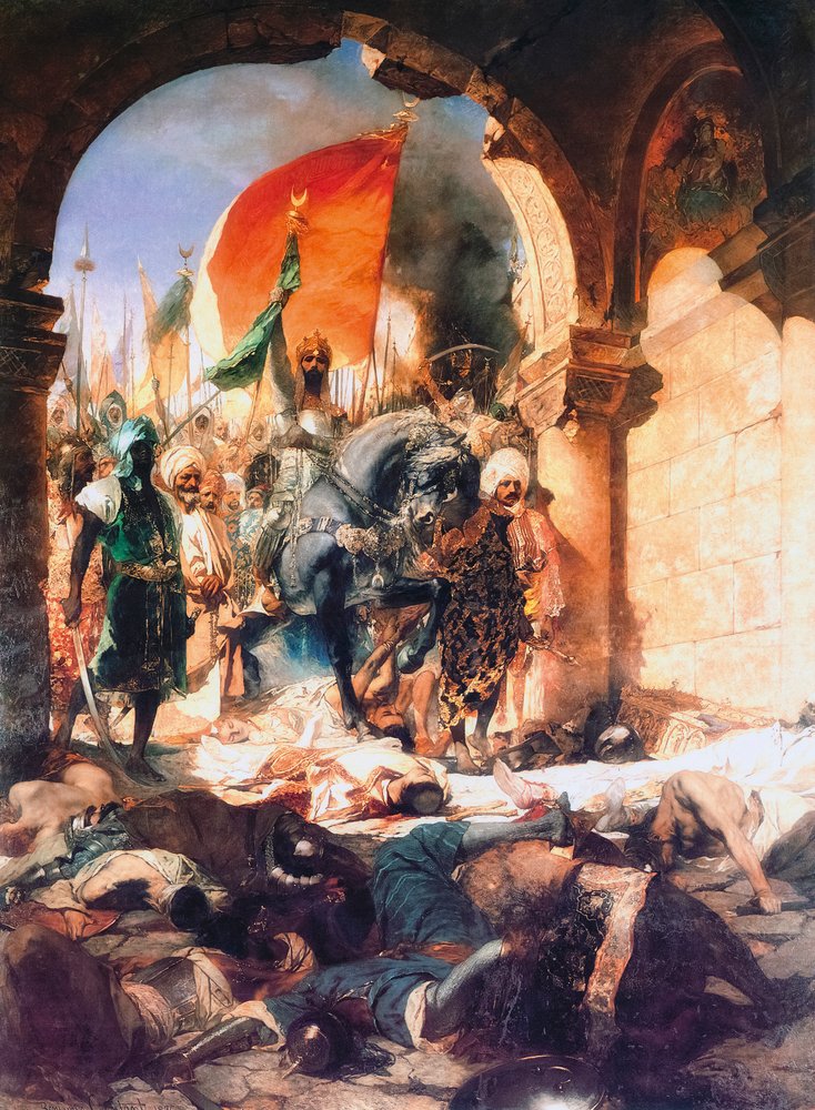 La entrada de Mehmed II en Constantinopla. de Jean Joseph Benjamin (after) Constant