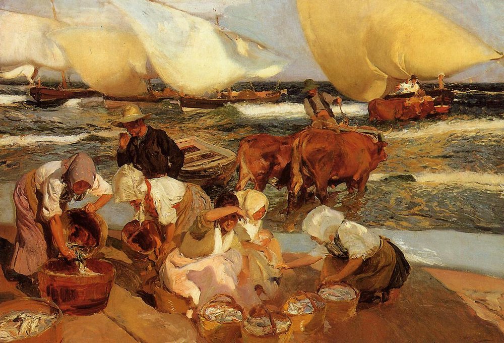 Playa de Valencia o sol de la tarde de Joaquín Sorolla