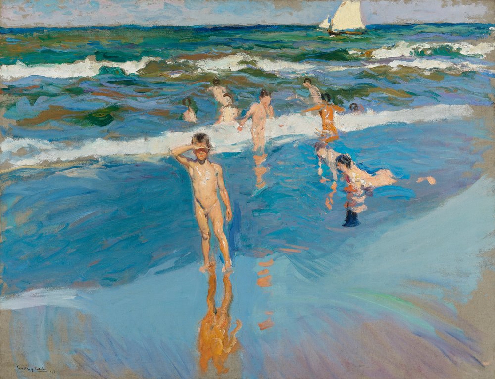 Niños en el mar, playa de Valencia de Joaquín Sorolla