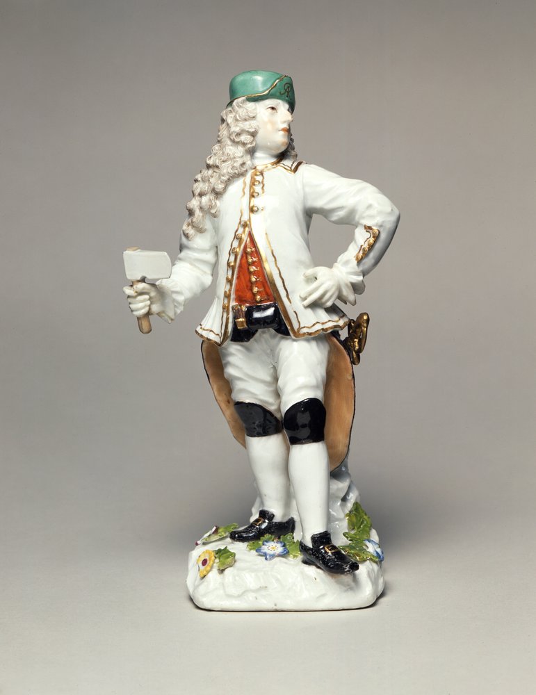 Augusto II el Fuerte (1670-1733), como comandante del cuerpo de mineros de plata sajones, porcelana, modelada por Johann Joachim Kändler (1706-75), Meissen, hacia 1750 de Johann Joachim Kaendler