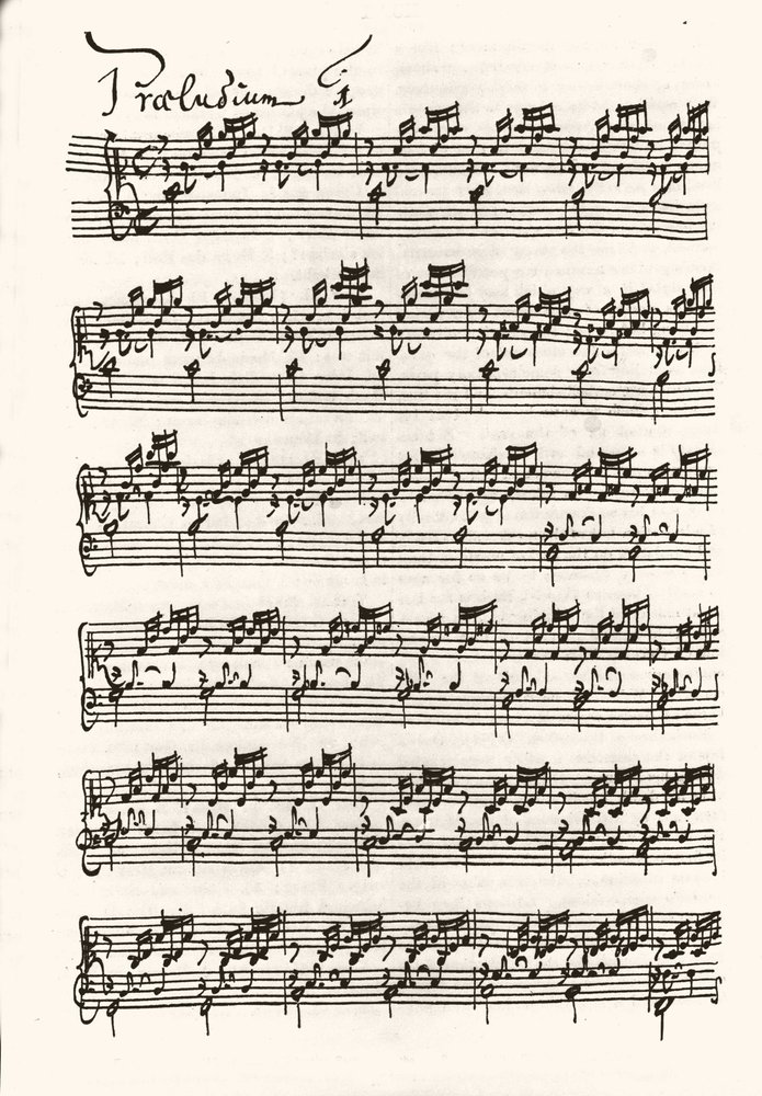 Página de una partitura de Johann Sebastian Bach de Johann Sebastian Bach