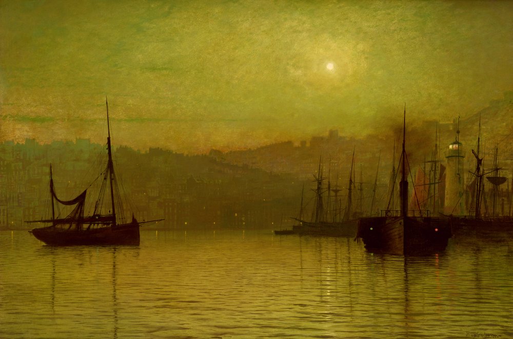 Aguas tranquilas, Scarborough, 1880 de John Atkinson Grimshaw