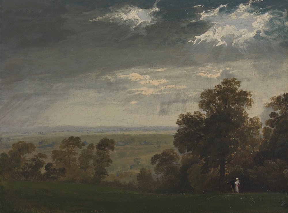 Paisaje, posiblemente la Isla de Wight o Richmond Hill de John Martin