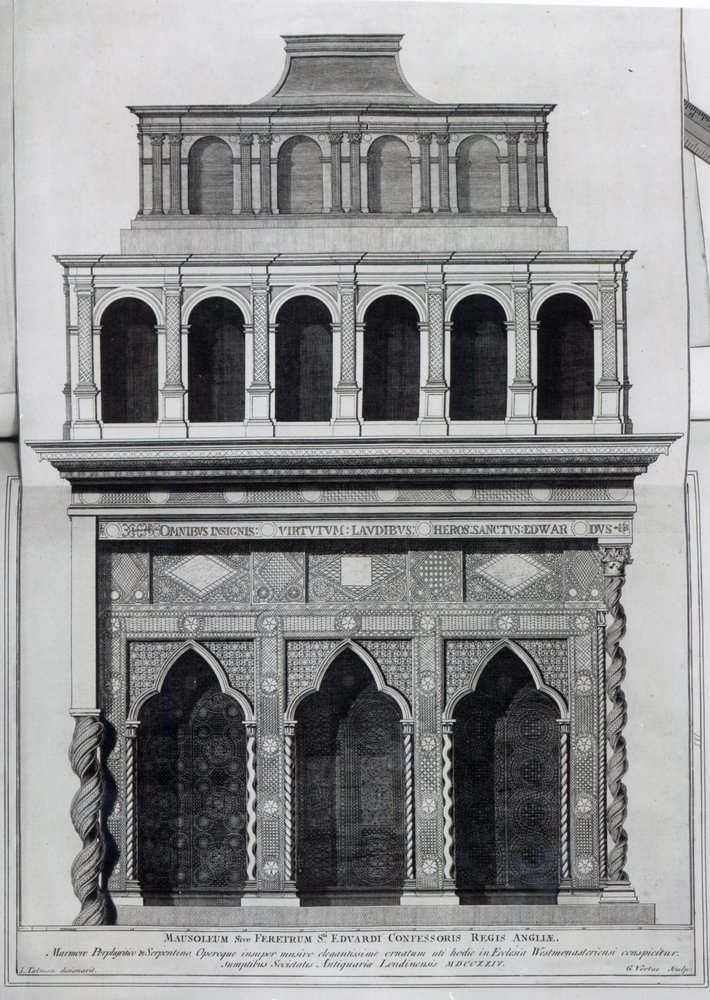 El Santuario del Rey Eduardo el Confesor en la Abadía de Westminster, grabado por George Vertue, 1724 de John Talman