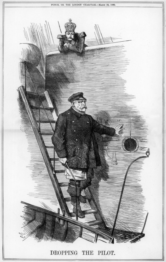 Dejando el piloto, Punch 29 de marzo de 1890 de John Tenniel