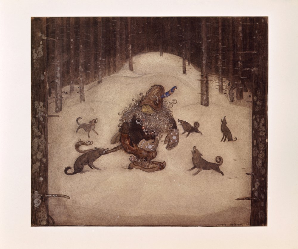 John Bauer, Troll y lobos de John Bauer