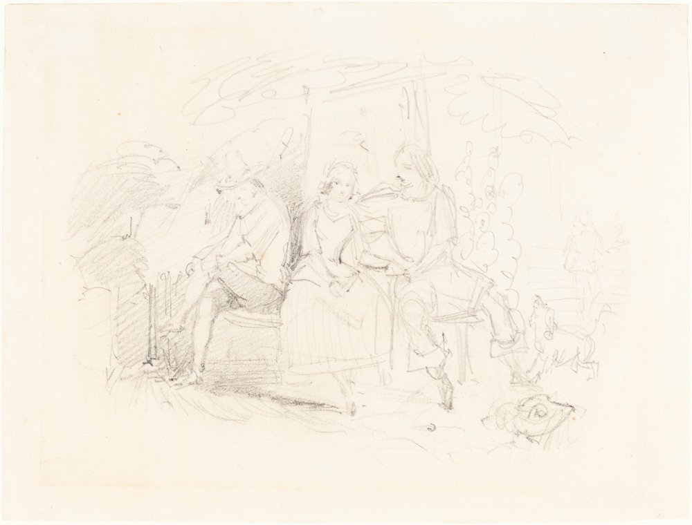 Amantes bajo un árbol de John Everett Millais