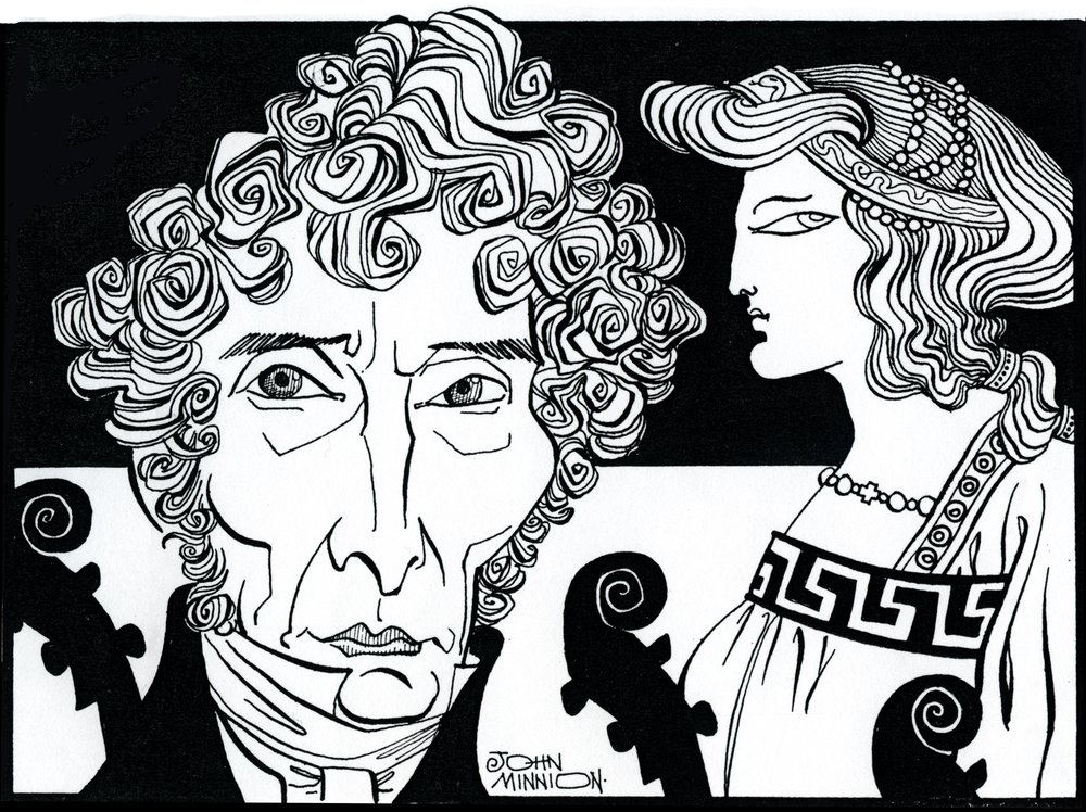 Luigi Cherubini con Médée (personaje de la ópera cómica del mismo nombre) de John Minnion