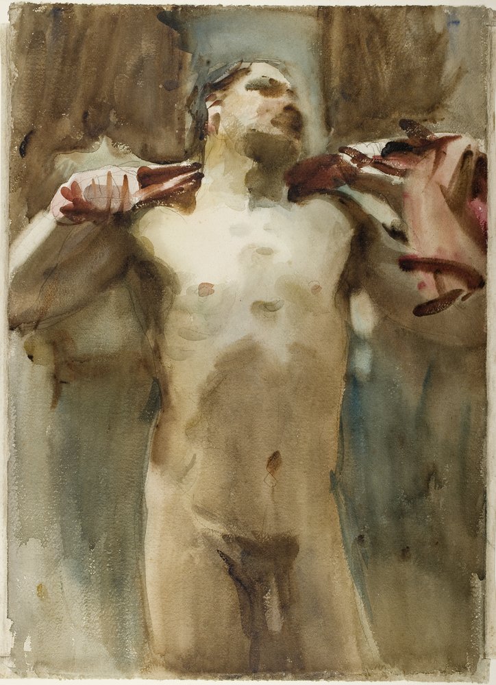 Estudio de una figura masculina desnuda de John Singer Sargent