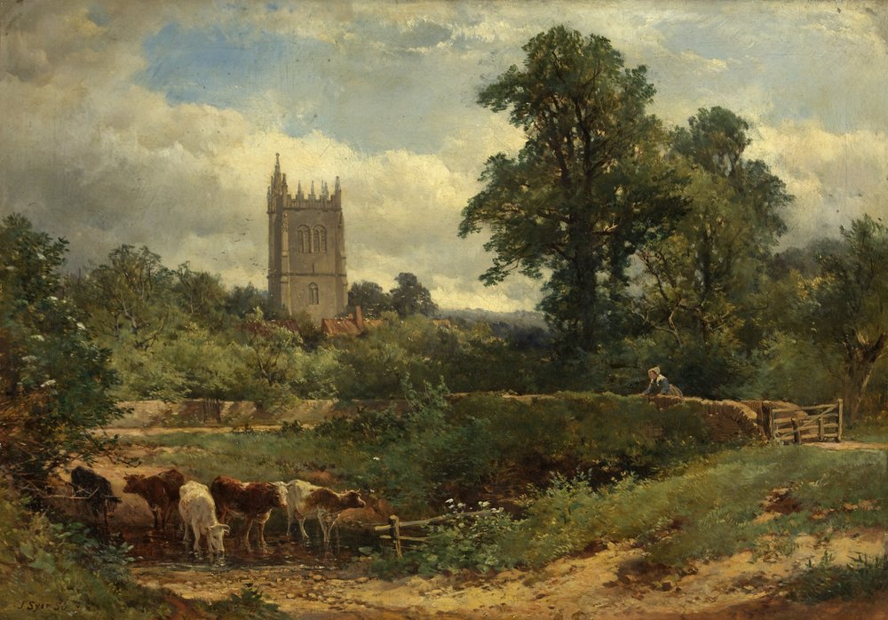 Iglesia de Bitton | John Syer | Impresión de arte