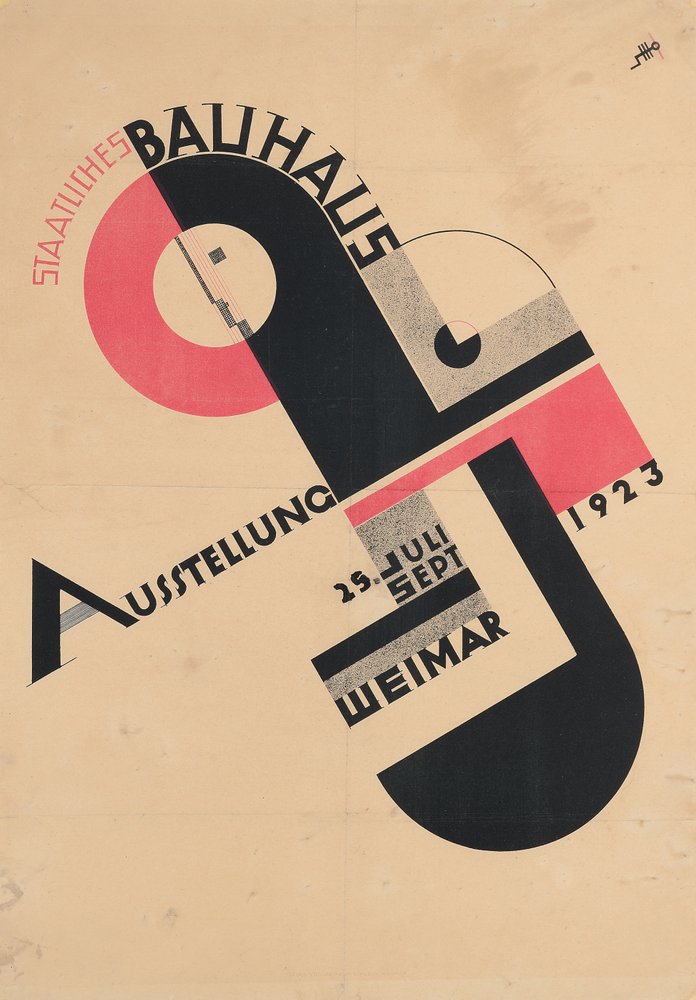 Cartel para la Exposición Estatal Bauhaus de 1923 de Joost Schmidt