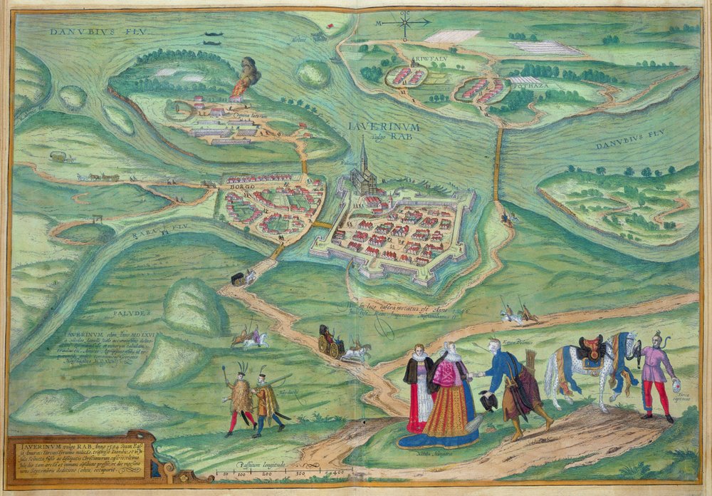 Mapa de Raab, de 'Civitates Orbis Terrarum' por Georg Braun y Frans ...