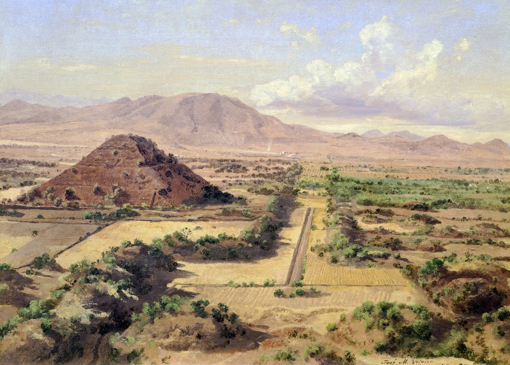 La Pirámide del Sol en Teotihuacán, México de José María Velasco