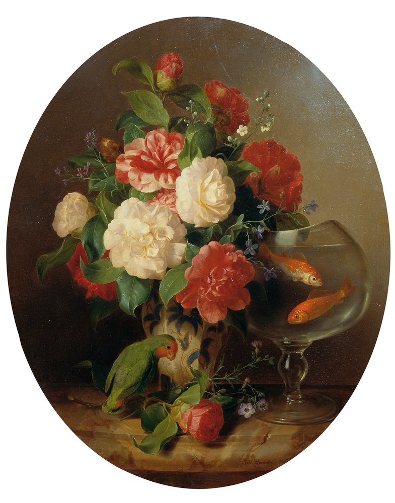 Pieza de flor con pecera de Josef Lauer