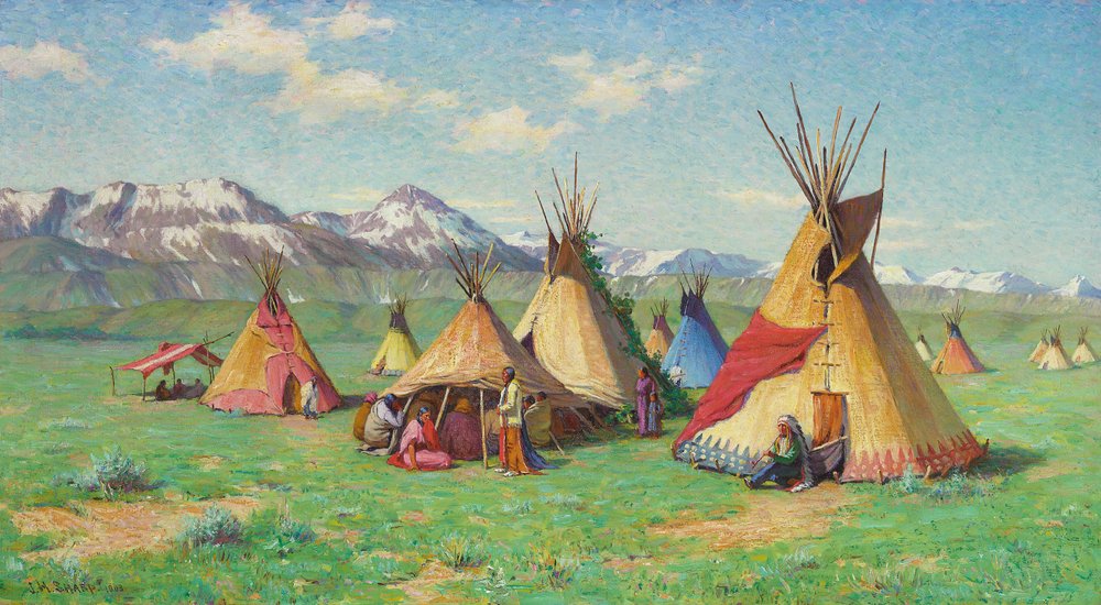 El tipi medicinal | Joseph Henry Sharp | Impresión de arte