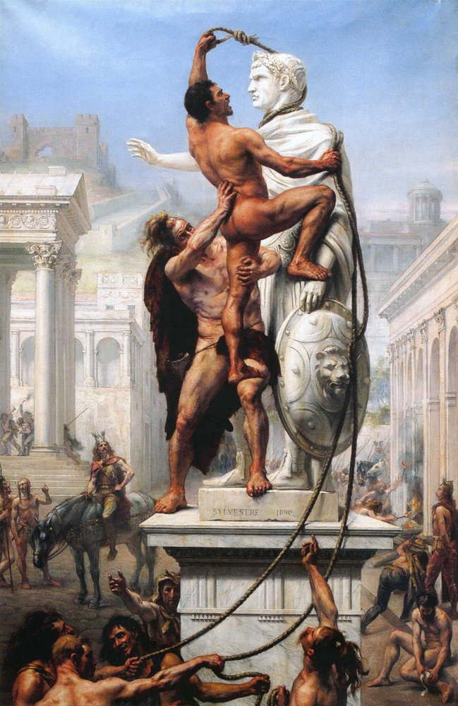 El saqueo de Roma por los visigodos, 410, 1890 de Joseph-Noel Sylvestre