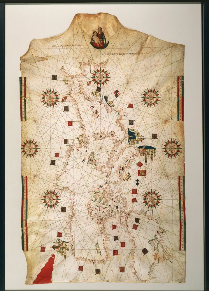 Copia del siglo XIX del planisferio náutico de Juan de la Cosa