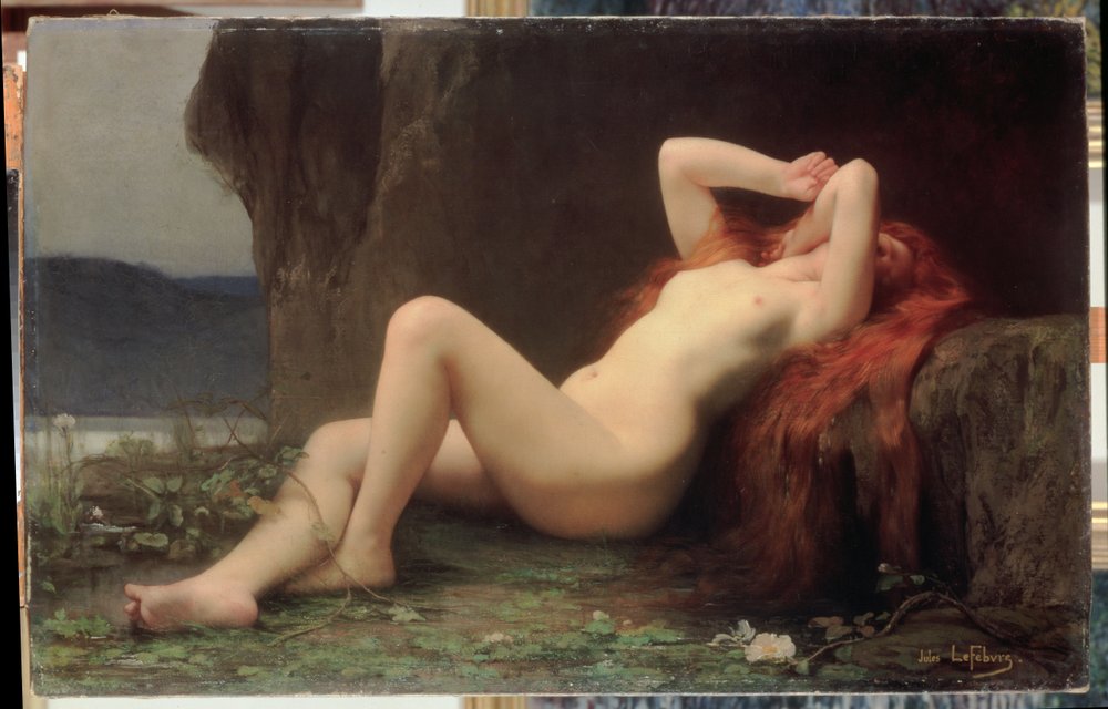 María Magdalena en la cueva, 1876 de Jules Joseph Lefebvre