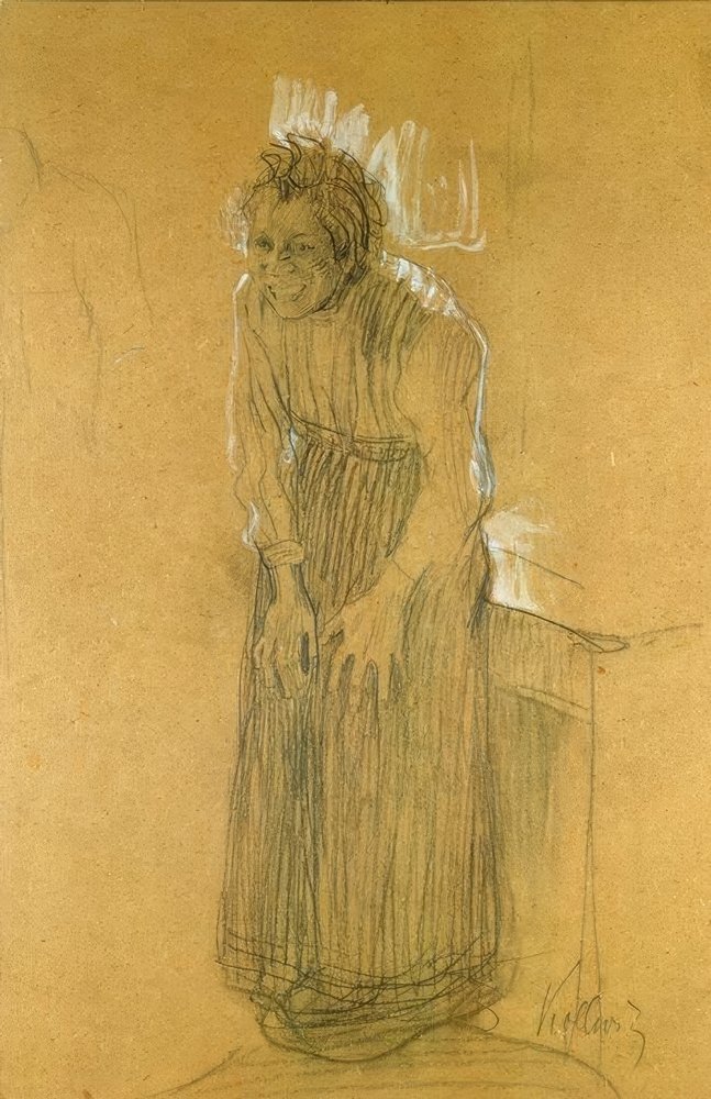 Mujer riendo de Käthe Kollwitz