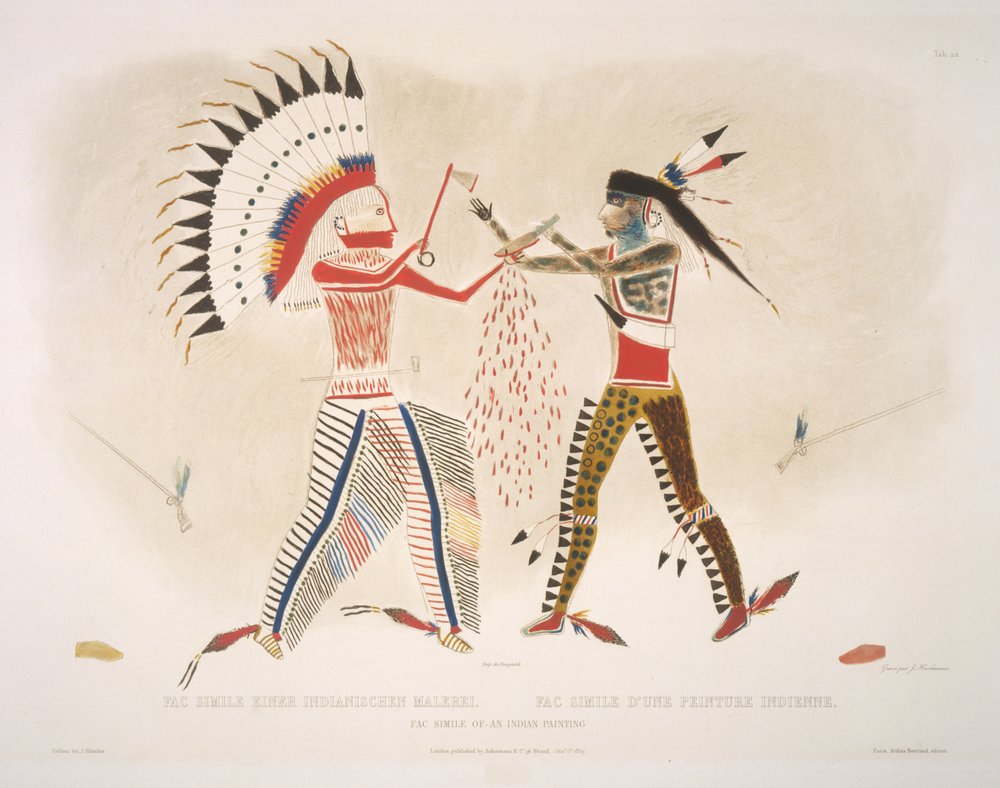 Facsímil de una pintura india de Karl Bodmer