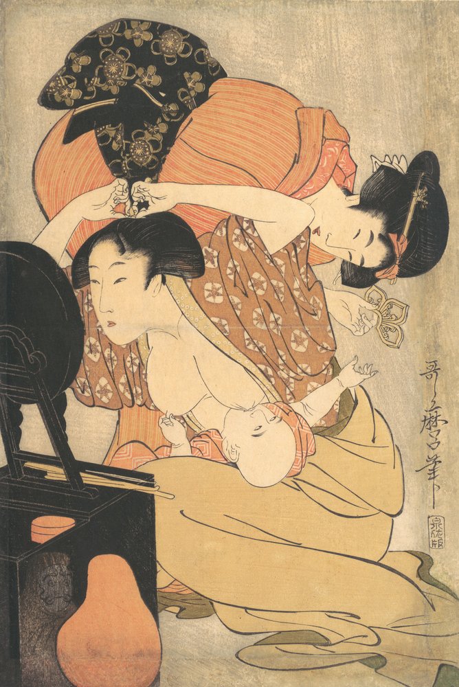 Madre e hijo, ca. 1793 de Kitagawa Utamaro
