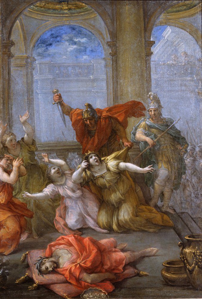 El asesinato del emperador Caligola, de su esposa e hija de Lazzaro Baldi