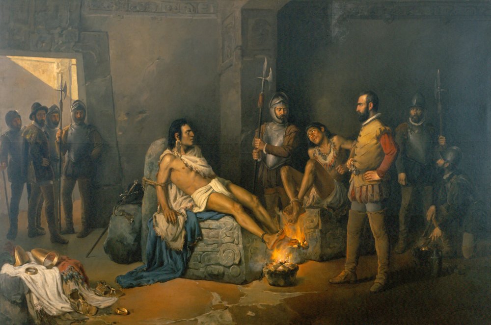 La tortura de Cuauhtémoc de Leandro Izaguirre