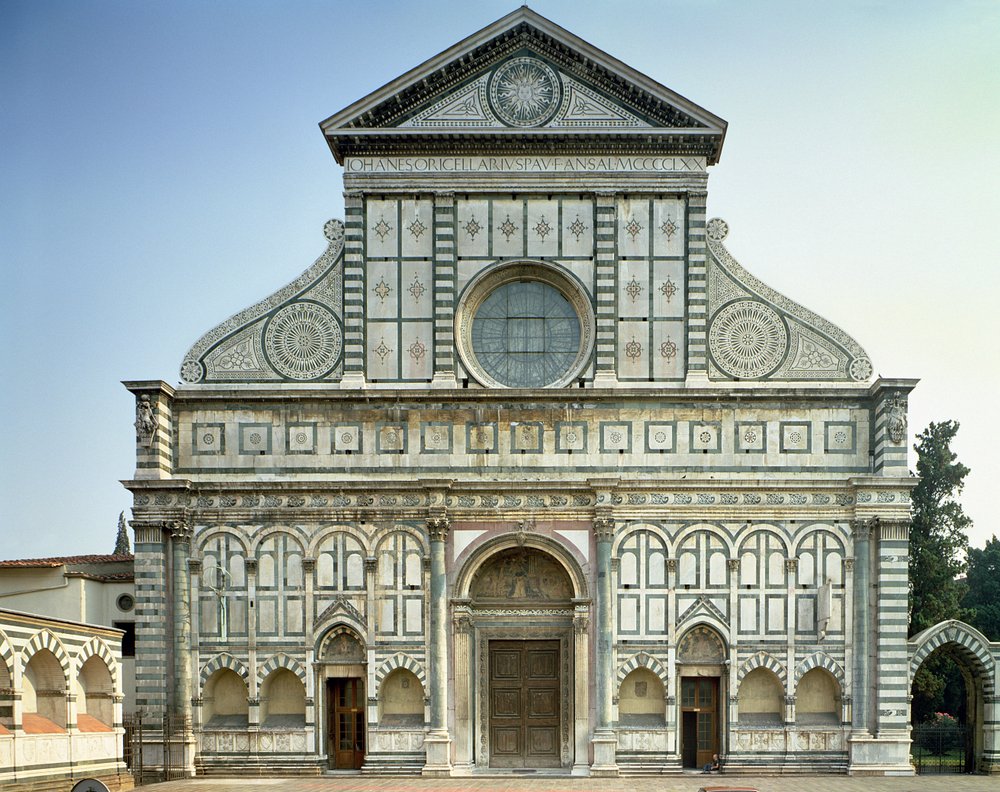 Fachada de Santa Maria Novella, c. 1458-70 de Leon Battista Alberti