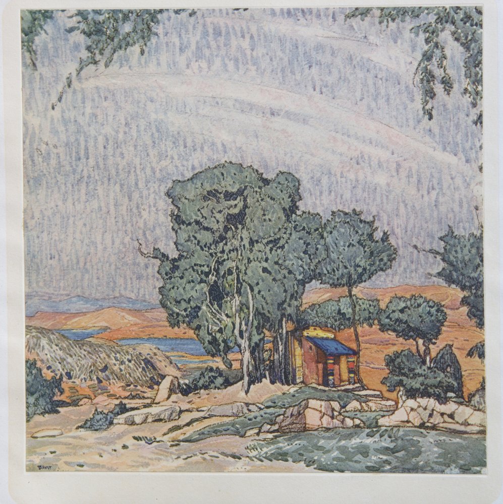 Diseño escénico para el ballet Hélène de Sparte de E. Verhaeren y D. de Séverac, 1912 de Leon Bakst