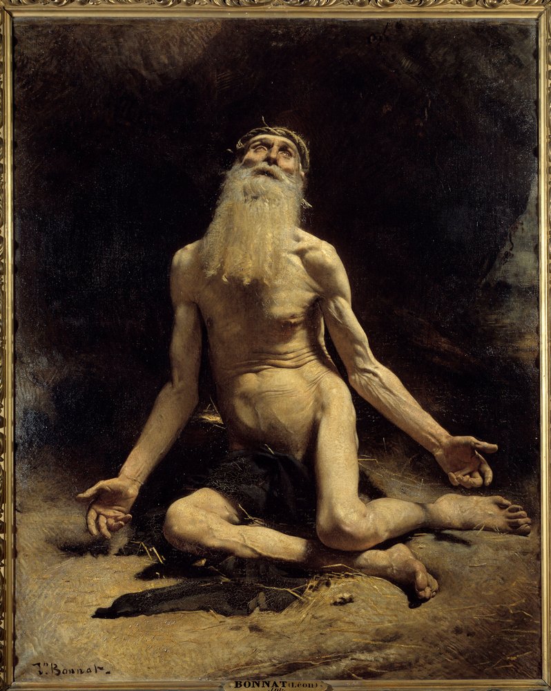 Job, pintura de Léon Bonnat (1833-1922), 1880. Dim. 1,61 x 1,29 m. Bayona, Museo Bonnat de Leon Joseph Florentin Bonnat