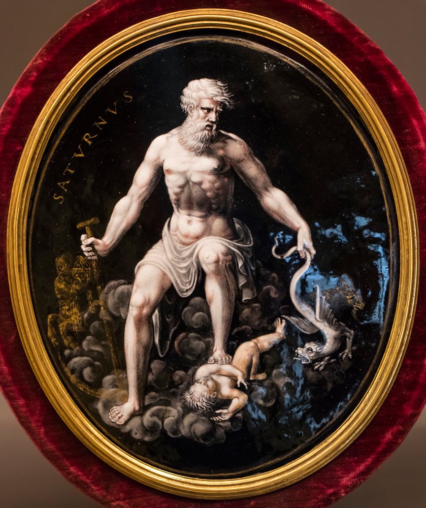 Medallón: Saturno de Leonard Limosin