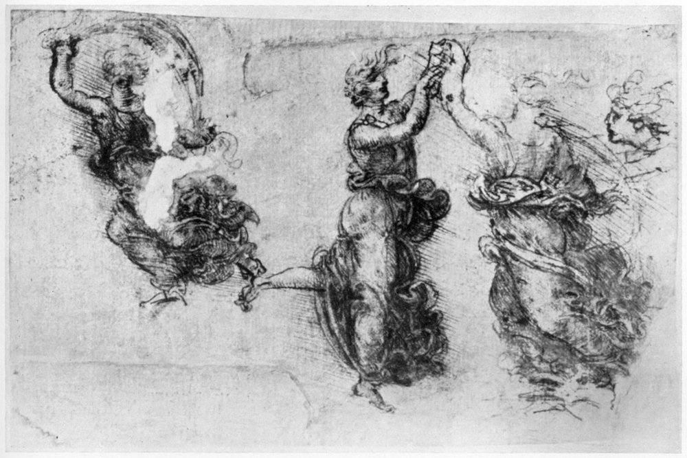 Mujeres danzantes, finales del siglo XV o principios del siglo XVI, 1954 de Leonardo da Vinci