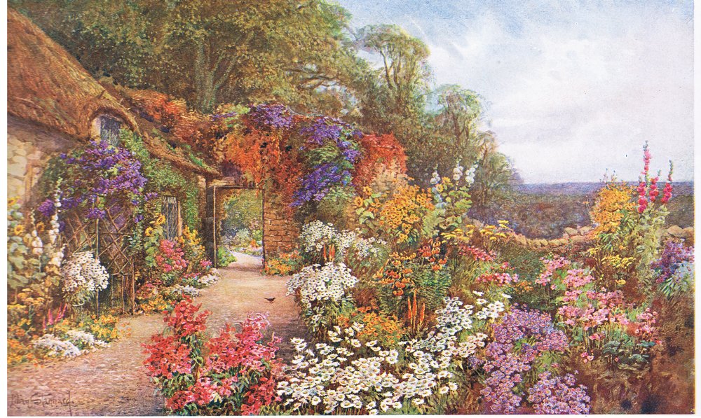 Un jardín antiguo, de Los jardines de Inglaterra: En los condados del sur y del oeste, publicado por The Studio, 1907 de Lilian Stannard