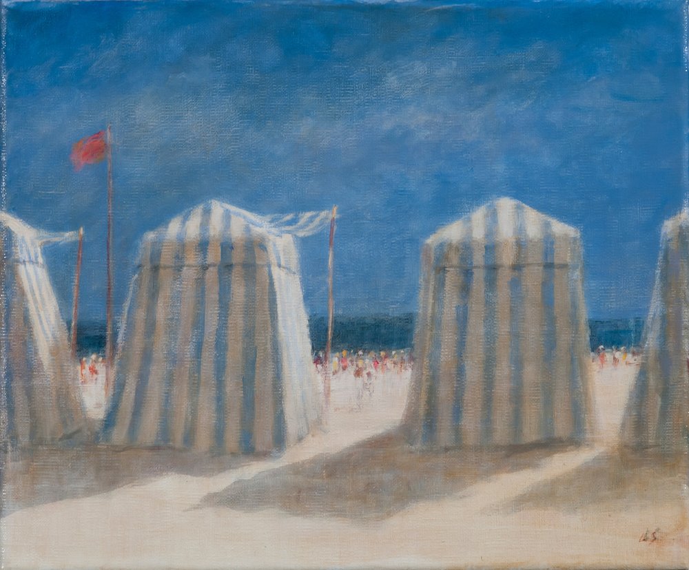 Carpas de playa, Bretaña, 2012 de Lincoln Seligman