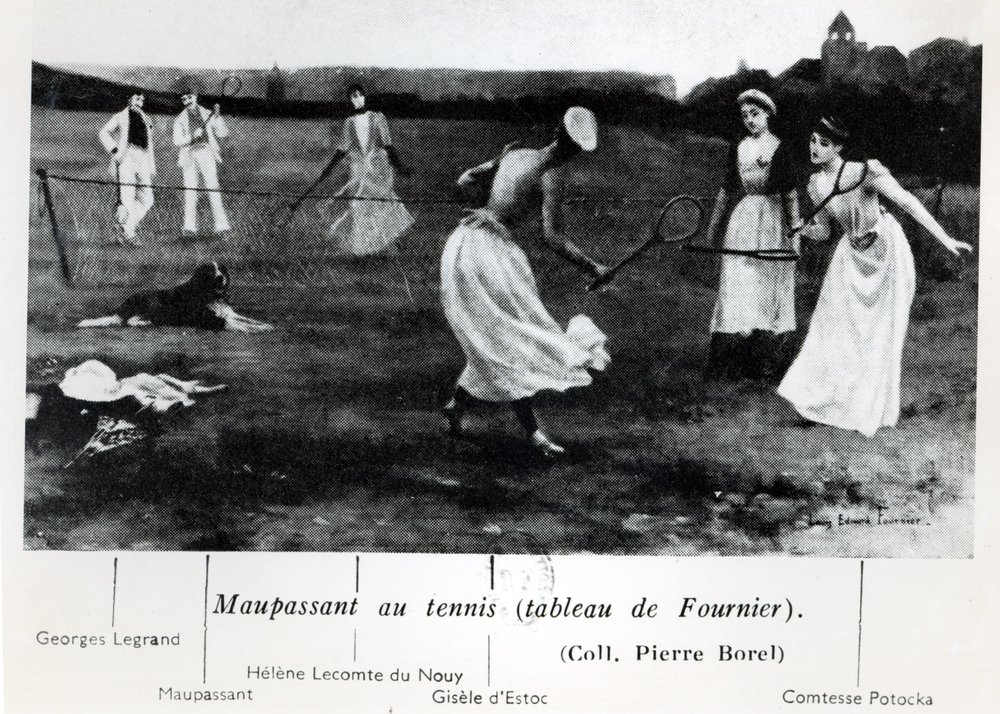 Guy de Maupassant jugando al tenis, de 
