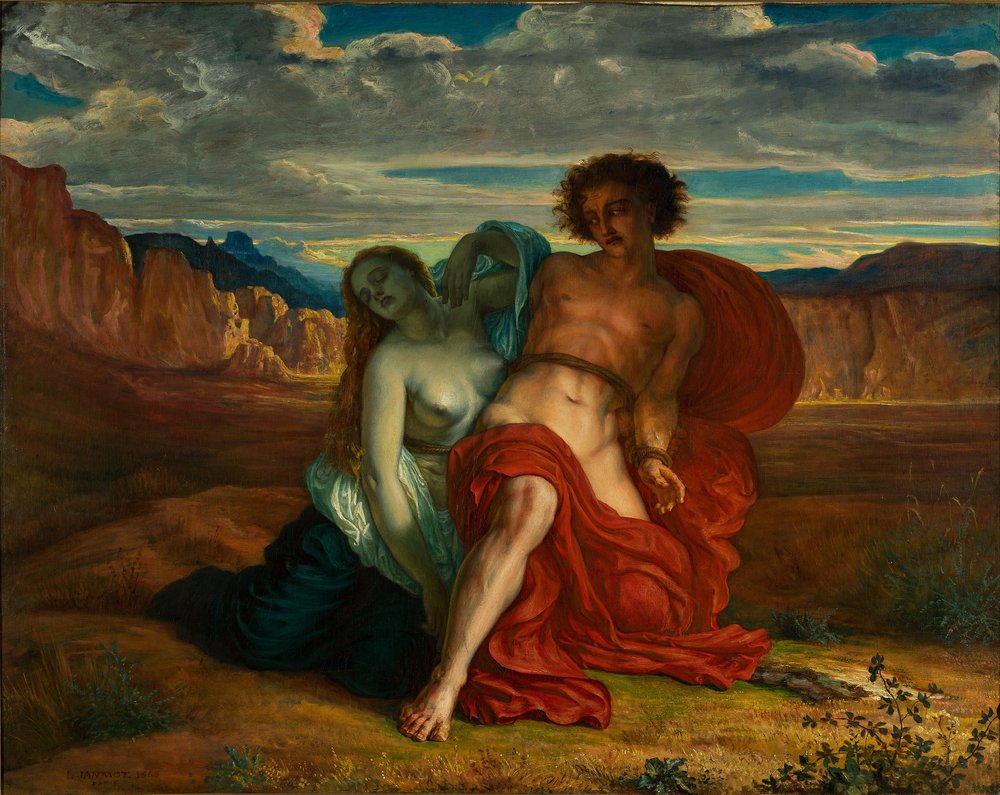 La tortura de Mezencio, 1864 de Louis Janmot