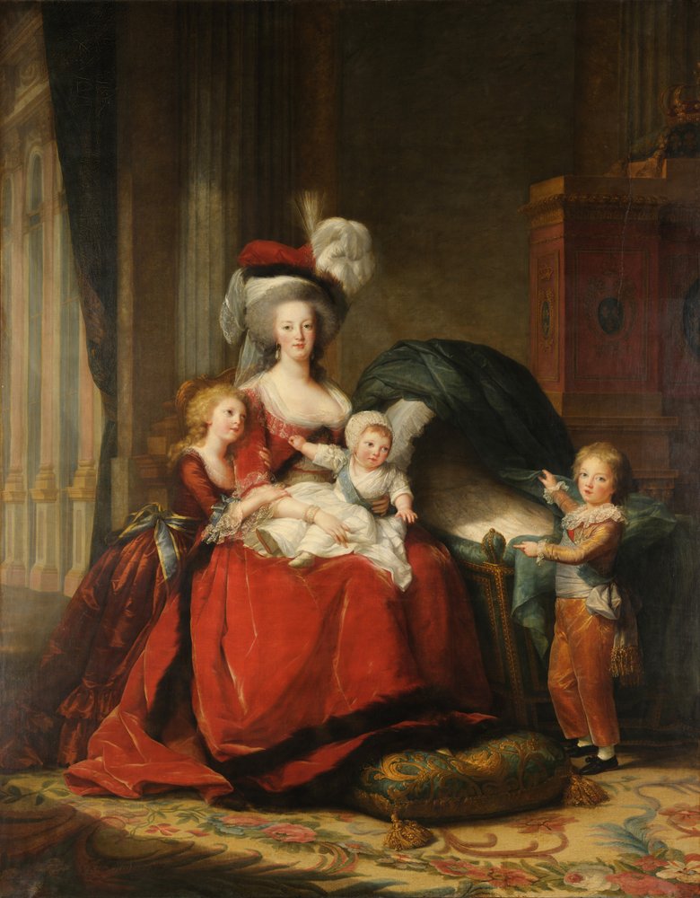 María Antonieta de Lorena-Habsburgo, reina de Francia y sus hijos de Elisabeth Louise Vigee-Lebrun