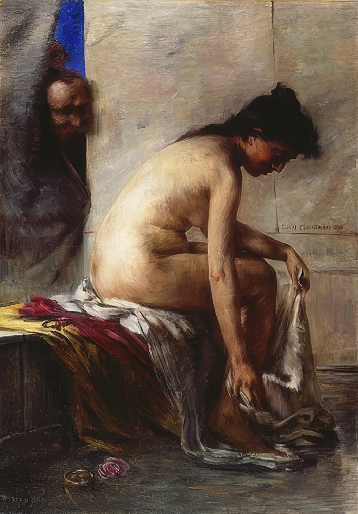 Susana en el baño. 1890 de Lovis Corinth