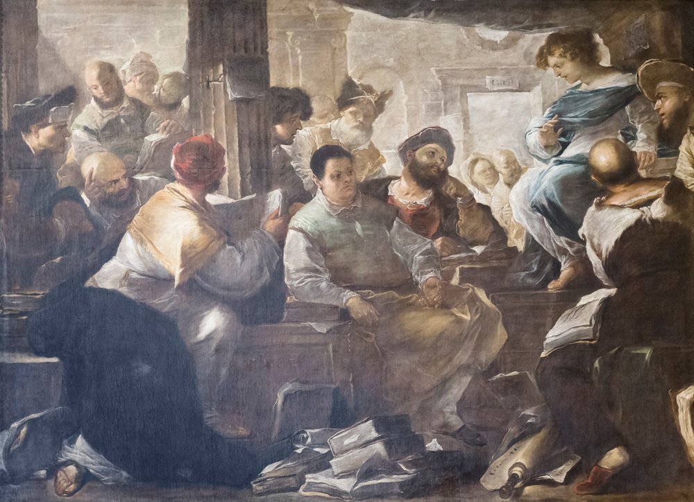 Cristo entre los médicos de Luca Giordano