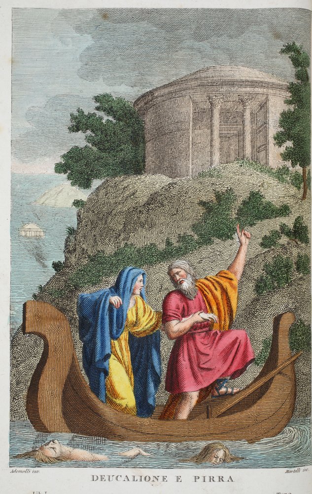 Pirra y Deucalión, ilustración de 'Las metamorfosis' de Ovidio ...