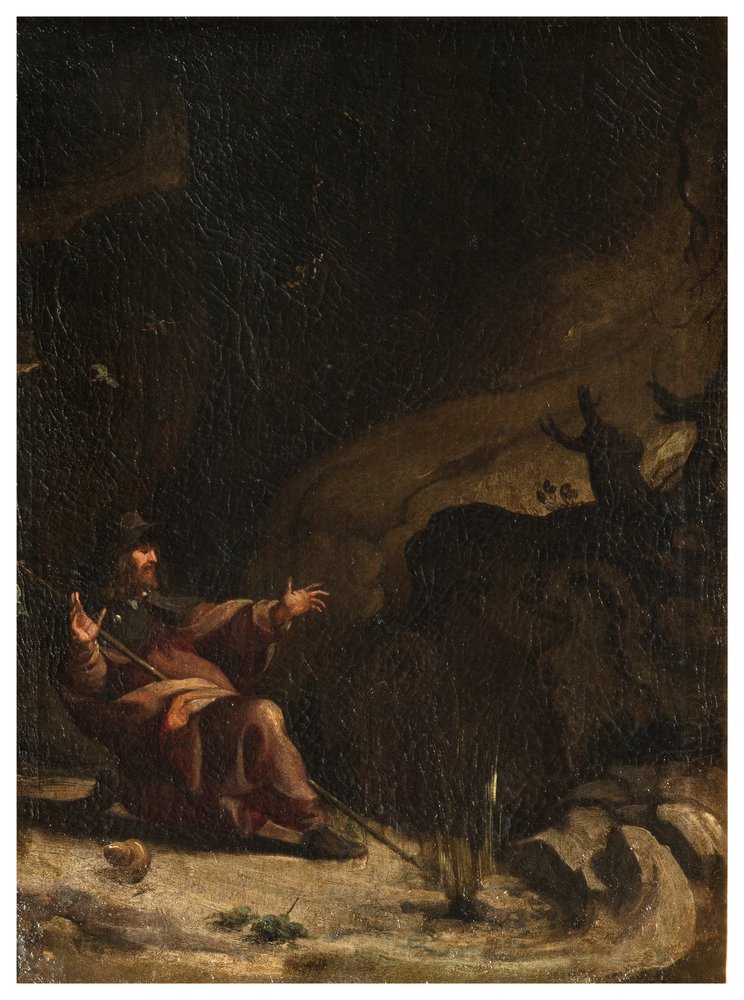 San Rocco visitado por las ferias en el desierto de Luigi Miradori