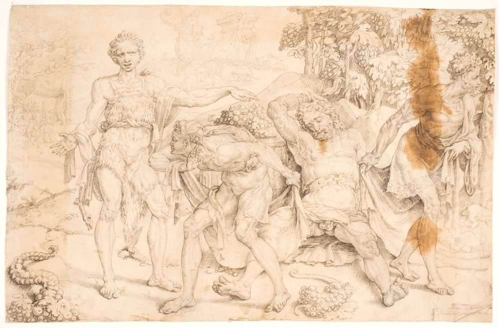 Noé es burlado por Cam de Maarten van Heemskerck