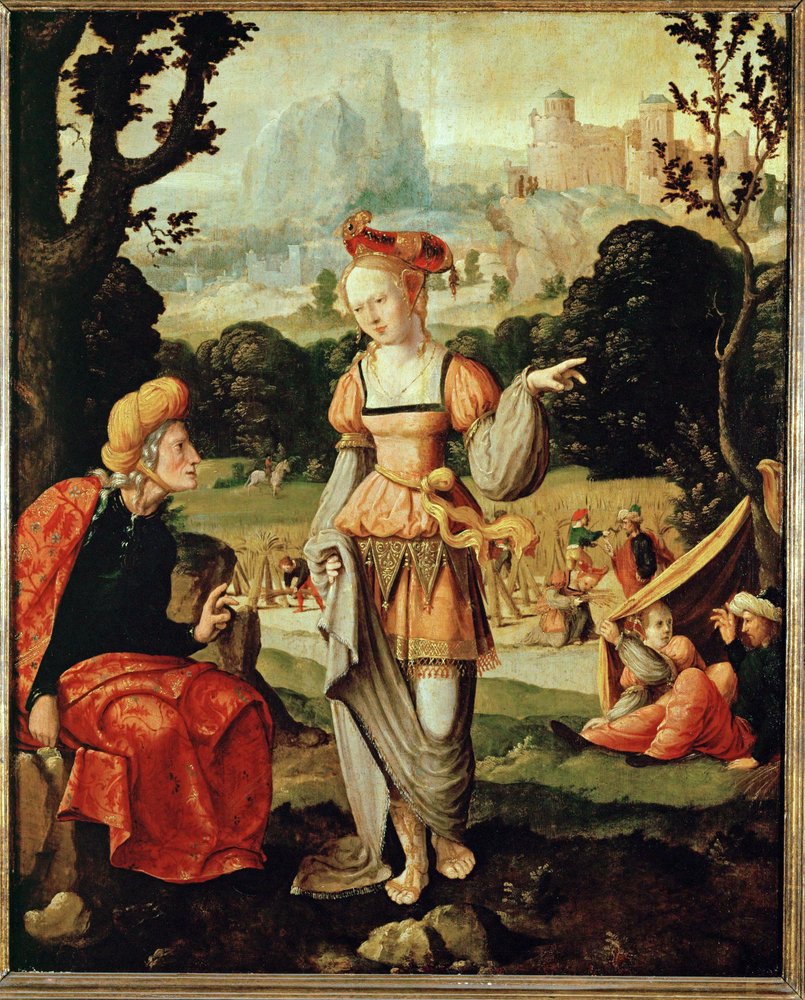 Rut y Noemí (óleo) de Maerten van Heemskerck