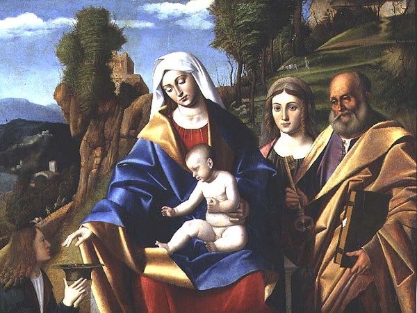 Virgen y Niño con Santos, c.1510 de Marco Basaiti