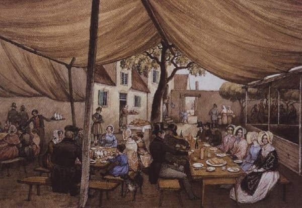 Un Café al Aire Libre en Alemania, probablemente en Speyer de Mary Ellen Best